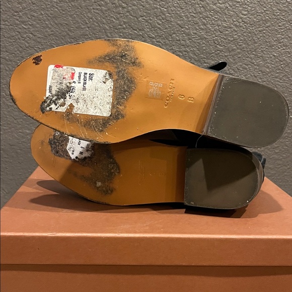 Coach Black Leather Ankle Boots with gold details - Picture 6 of 8